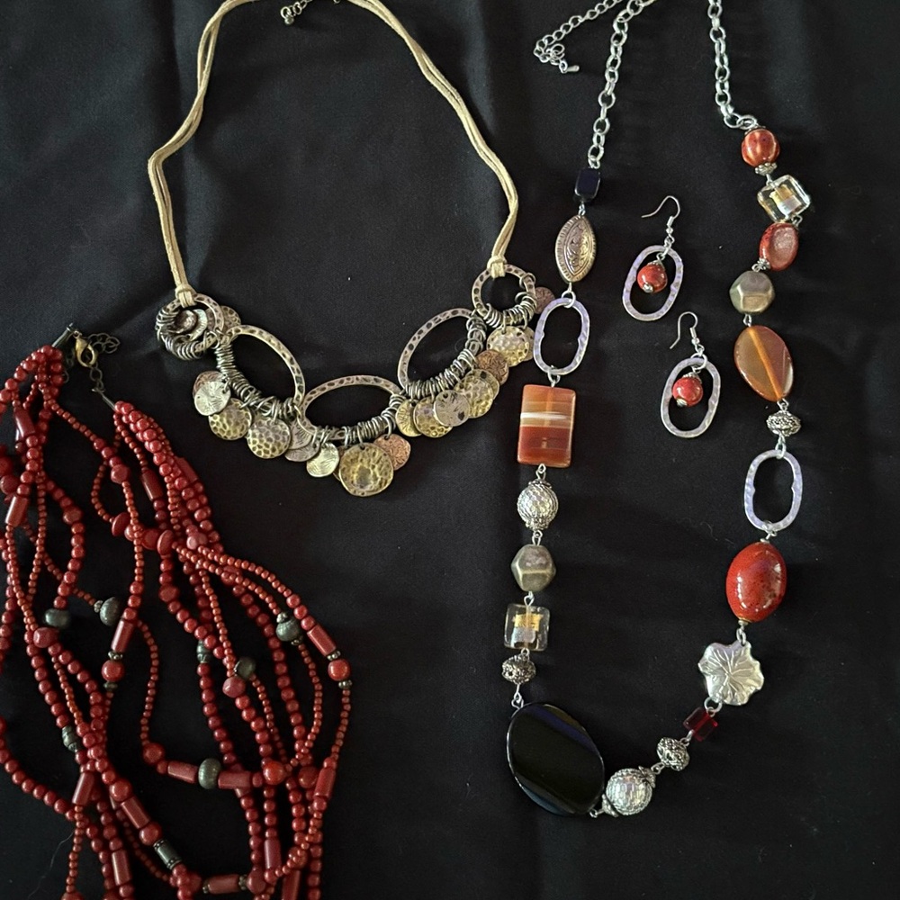 Elegant Gold and Red Jewelry -2 are Stella & Dot